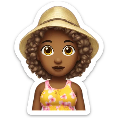 18 yersl baby with beach outfit sticker