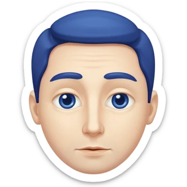 a man with deep blue almond eyes and hollow cheeks sticker