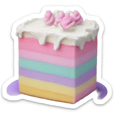 Magic pastel cake sticker