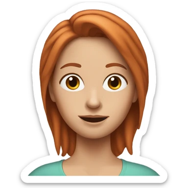 White mom with auburn hair running errands in car sticker