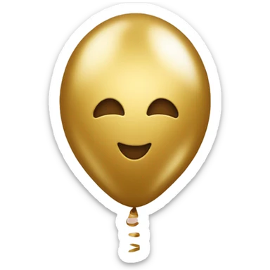 gold number one shapped balloon sticker