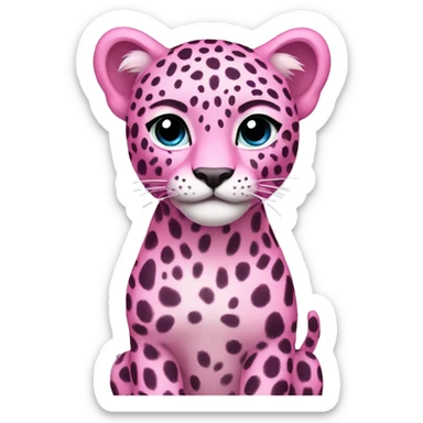 pink leopard sticker
