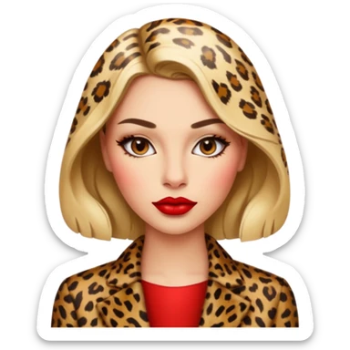 Kiss leopardato sticker