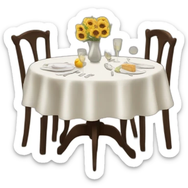 dining table for two sticker