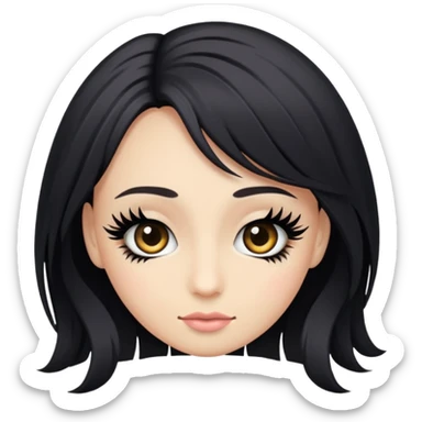 Fluttery eyelashes sticker