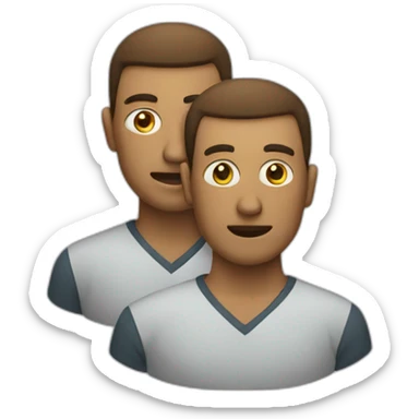 Two headed man sticker