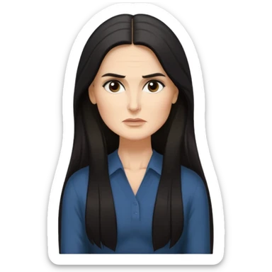 Demi Moore serious up to the waist sticker