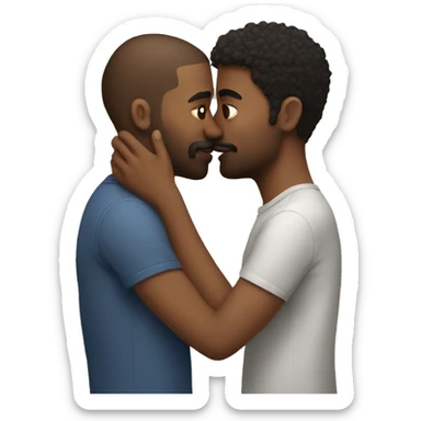 two guys kissing sticker