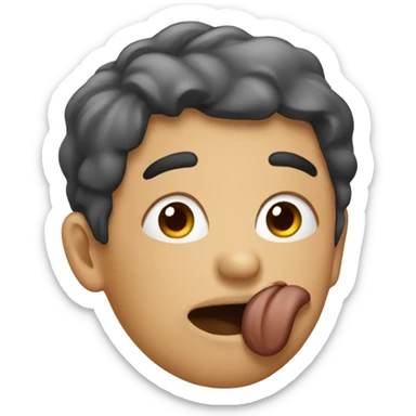 person tapping their lips sticker