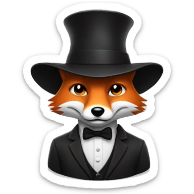 fox with blackhat sticker