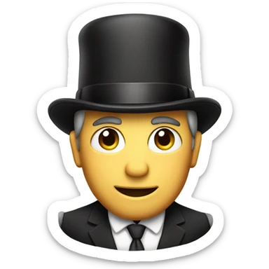 Man in bowler hat  sticker