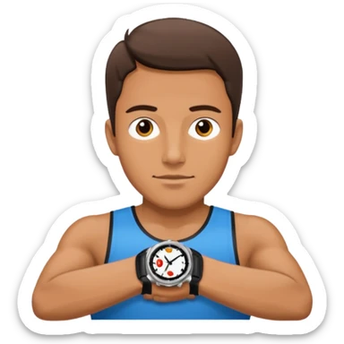 man with sport Watch sticker