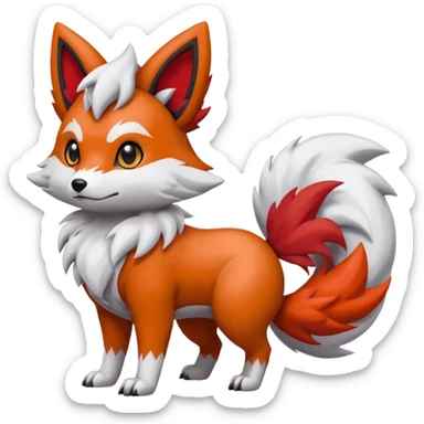 Lycanroc-Vulpix-Zangoose-Zorua-fusion sticker