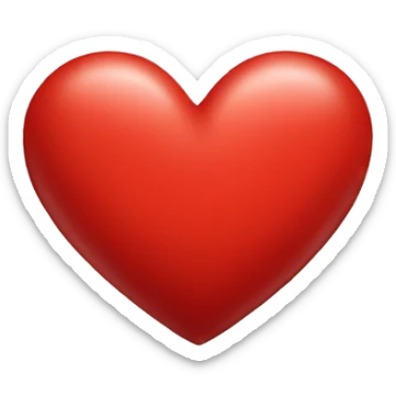 Red heart  sticker