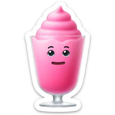pink sorbet in glass  sticker
