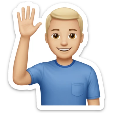 Hombre saludando  sticker