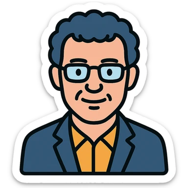 portrait of Hartmut Rosa, German philosopher sticker