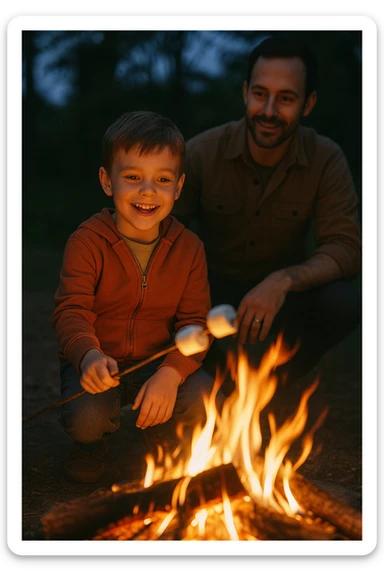 a child playing with fire sticker
