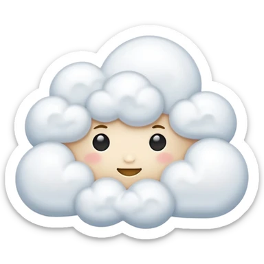 heaven cloud without face sticker