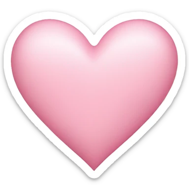 light pink heart sticker