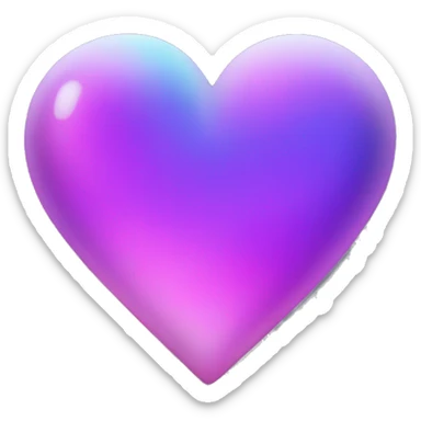 dark warm iridescent SCALE heart sticker