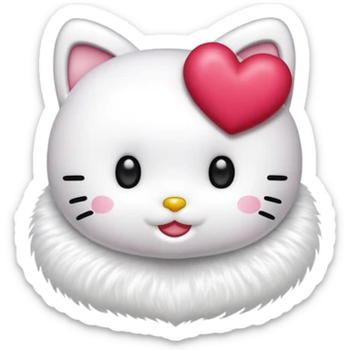 Hello kitty with heart eyes sticker