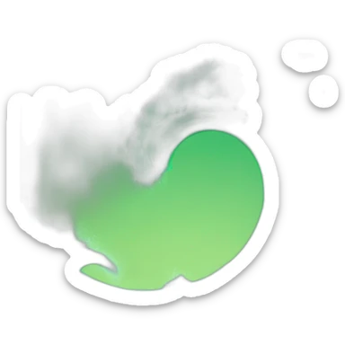 Green tsunami wave sticker