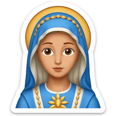 Virgin Mary with tanned skin sticker