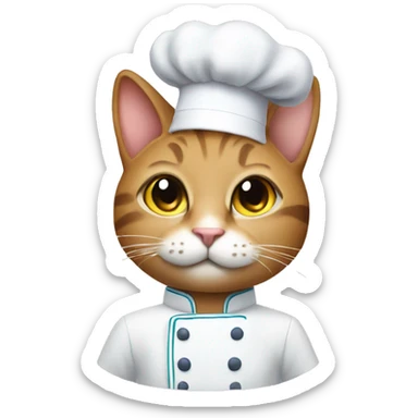 Imagine a cat as a chef  sticker
