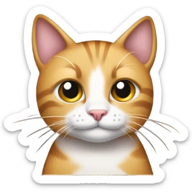 cat in a cardboard box sticker