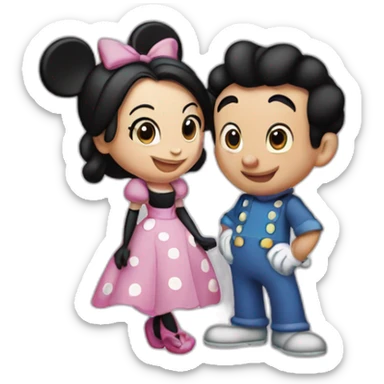 Mickey et minnie sticker