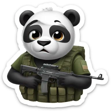 Panda as a call of duty sticker