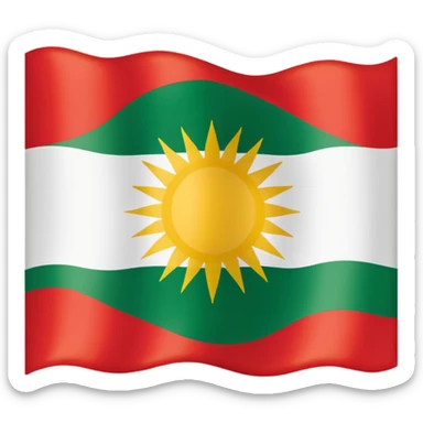 a kurdish flag sticker