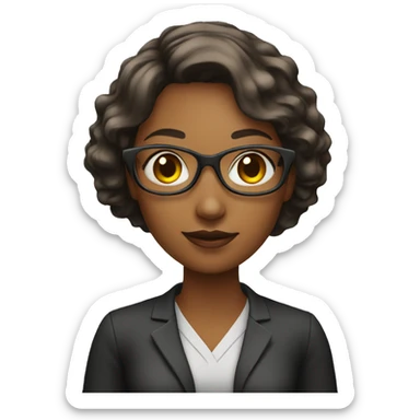 a young and hip female teacher at a blackboard sticker