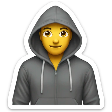 Hoodie without person wearing it sticker
