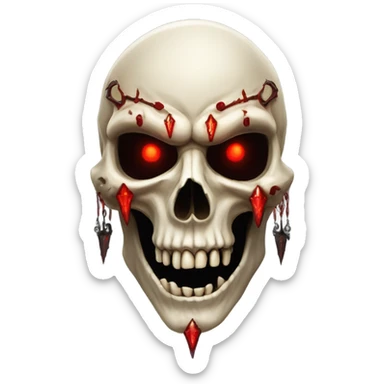 Skull vampire sticker