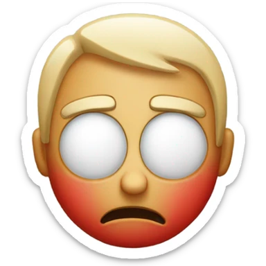 Emoji with bloodshot eyes sticker