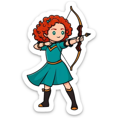 Merida from Brave, Disney sticker