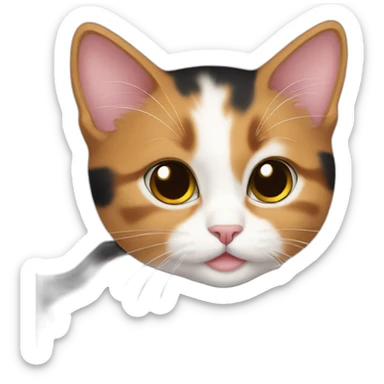 calico kitten sticker