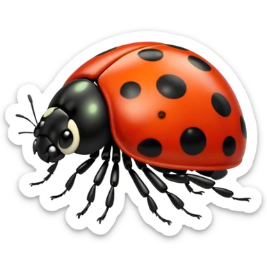  cute green lady bug sticker