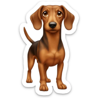 Teckel a poil dur sticker