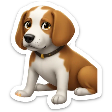 Dog in a fire mansion sticker