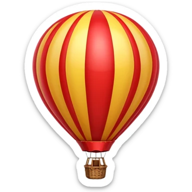 red hot air balloon sticker