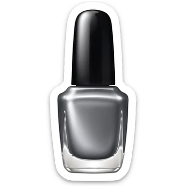 silvery nail polish black sticker