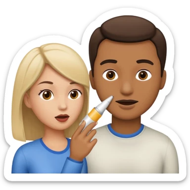 femme en train de faire une fellation à un homme  sticker