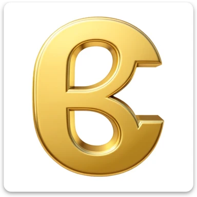 3D gold '0%' symbol on pure white background sticker