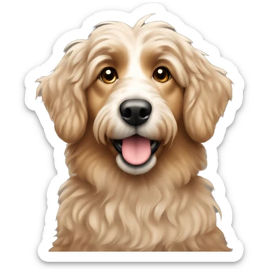 Tan Aussie Doodle sticker