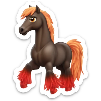 Cheval alezan brûler  sticker