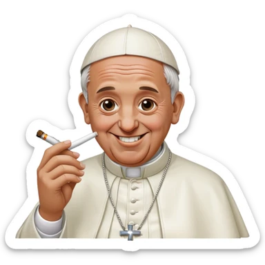 Pope Francis smoking weed sticker