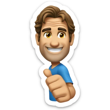 Roger Federer doing thumbs up  sticker
